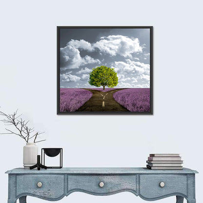 Lavender Meadow Crossroad Wall Art