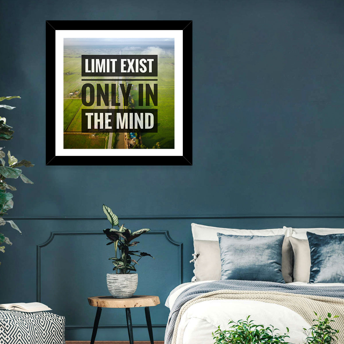 Limits Exist Only in the Mind Wall Art in a room, square