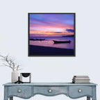 Malolo Island Sunset with Moored Boats Wall Art