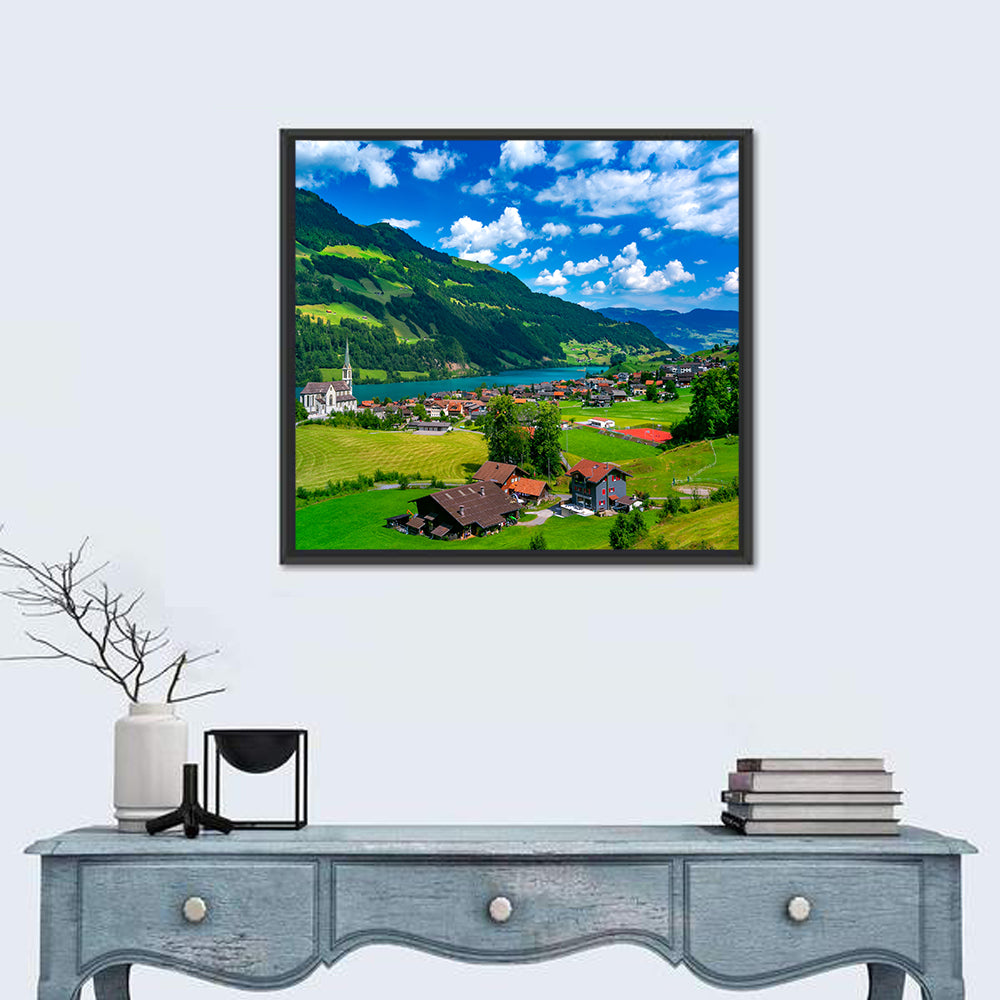 Lungern Village Panorama Wall Art