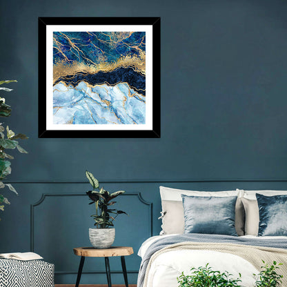 Marble Gold Glitter Abstract I Wall Art