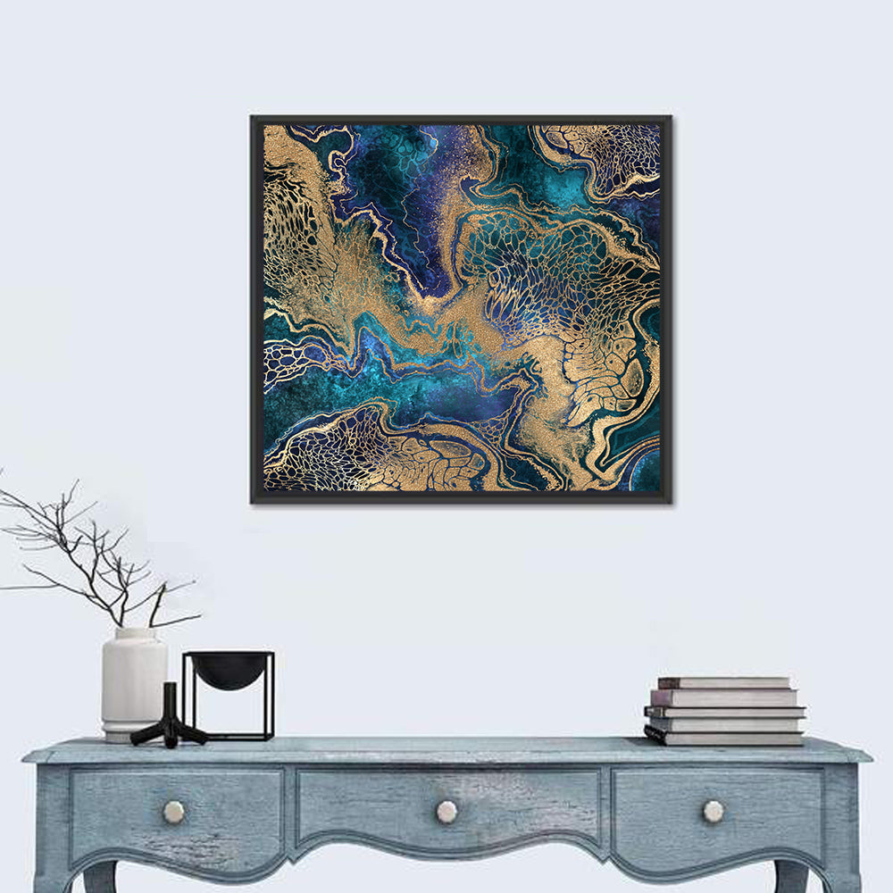 Gold Marble Abstract Wall Art