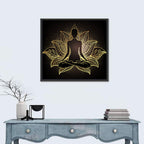 Golden Chakra Silhouette Wall Art
