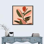 Ficus Leaves Silhouette Wall Art