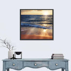 Sunset Surf on Wet Sand Wall Art