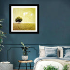 Grunge Tree in Meadow Wall Art