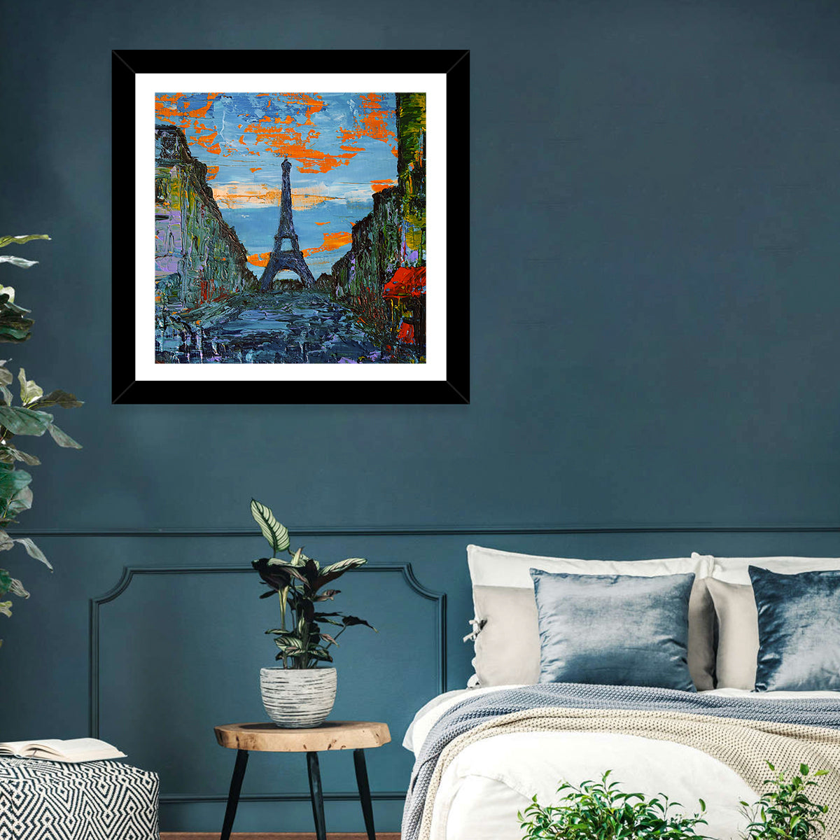 Paris Dusk Street, Eiffel Tower Wall Art