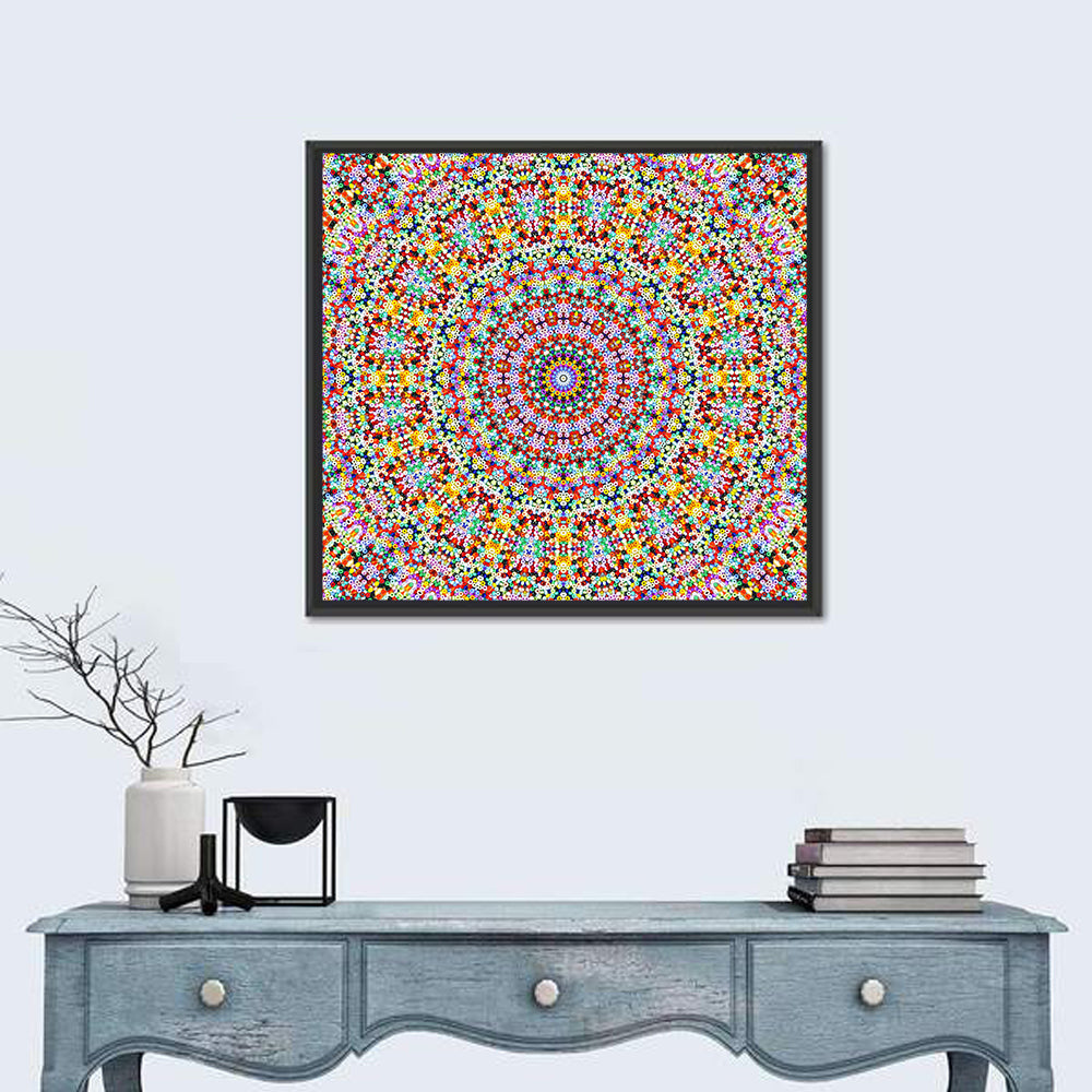 Beaded Kaleidoscope Mandala Wall Art