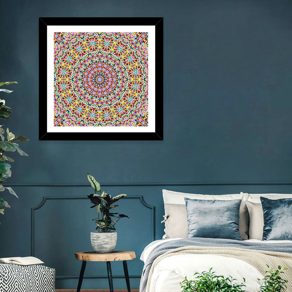 Beaded Kaleidoscope Mandala Wall Art