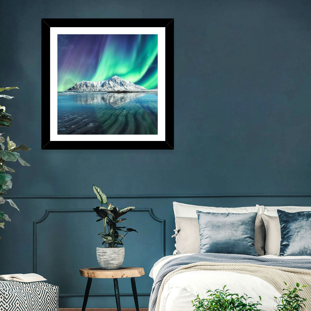 Aurora Borealis Skagsanden Beach Wall Art
