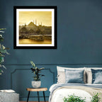 Suleymaniye Mosque Sunset Silhouette Wall Art