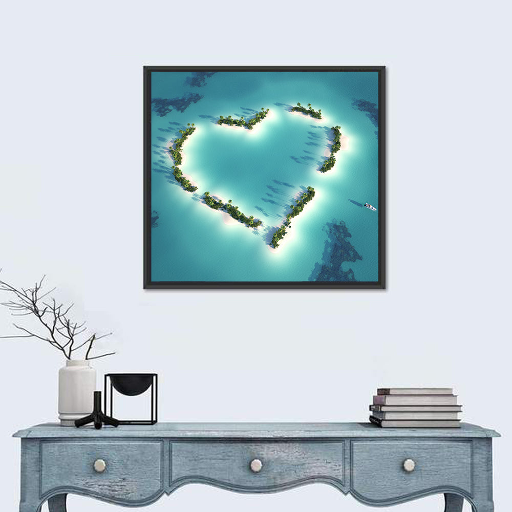 Heart Shaped Island Wall Art