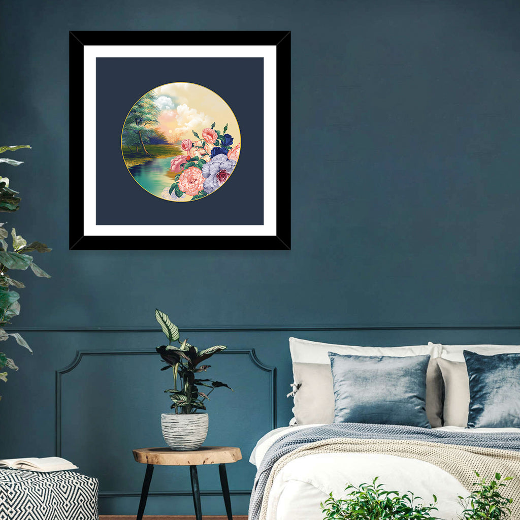 Golden Garden Circle Wall Art