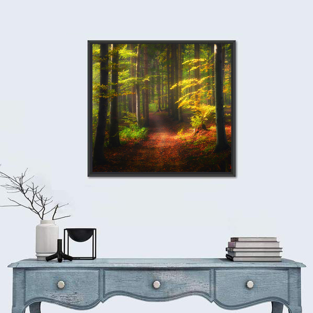 Autumn Forest Pathway Wall Art