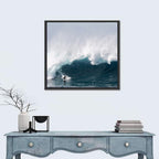 Surfer Beneath Breaking Wave Wall Art