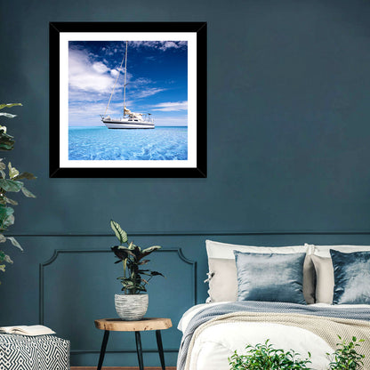 Tropical Water Yacht Wall Art