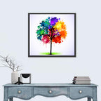 Watercolor Splash Tree Wall Art