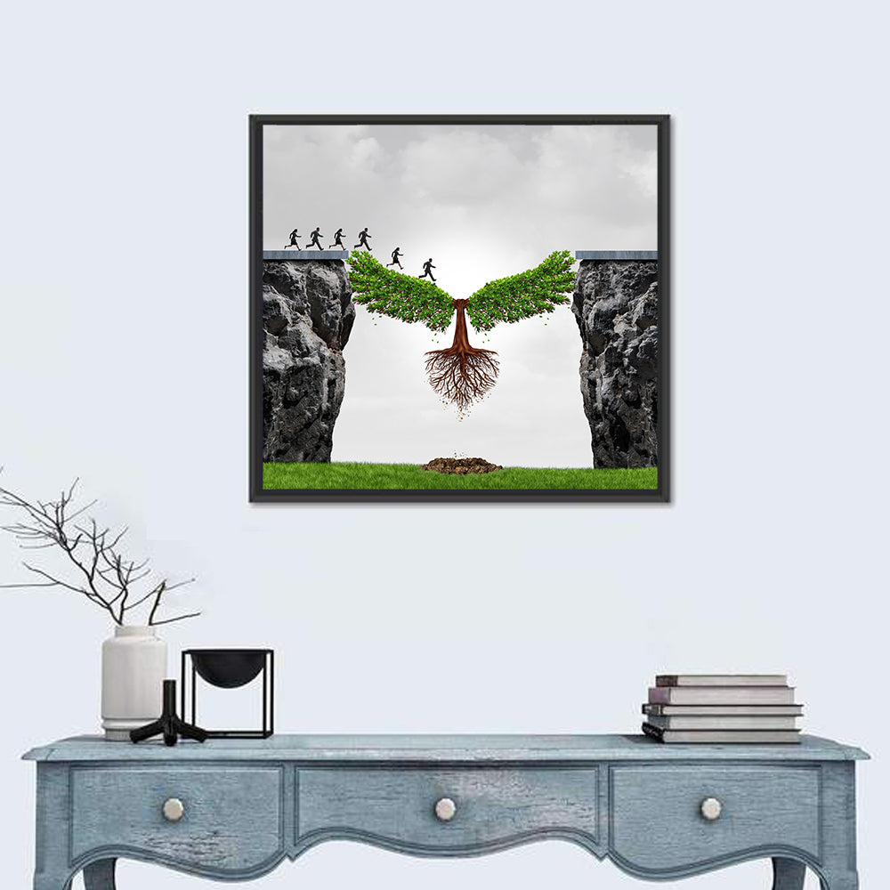 Winged Tree Over Chasm Wall Art