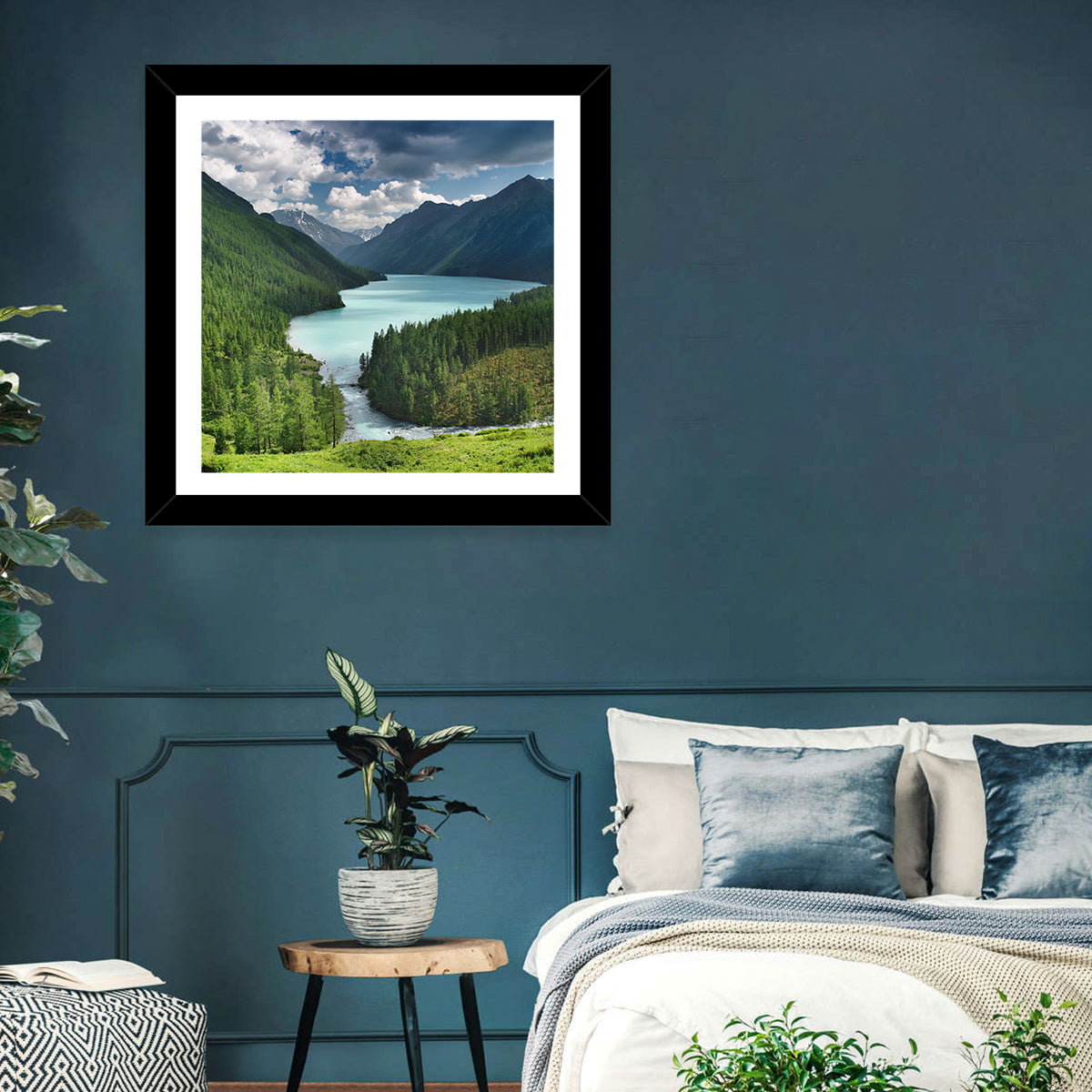 Siberia Woods Mountain Lake Wall Art