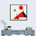 Peak Conversation Minimalist Illustration Wall Art