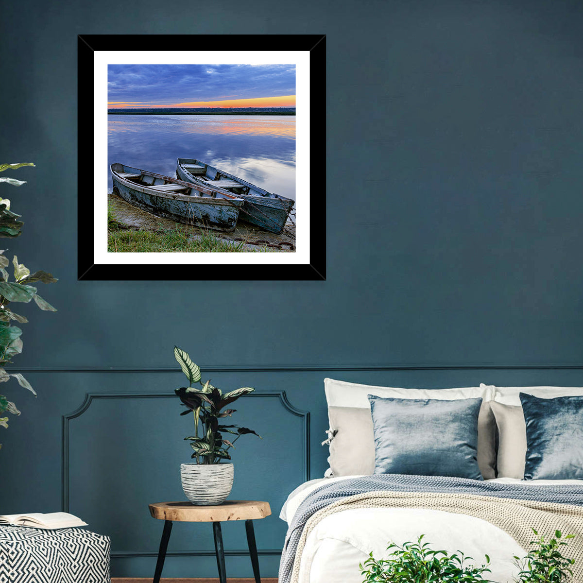 Parked Wooden Boats Wall Art
