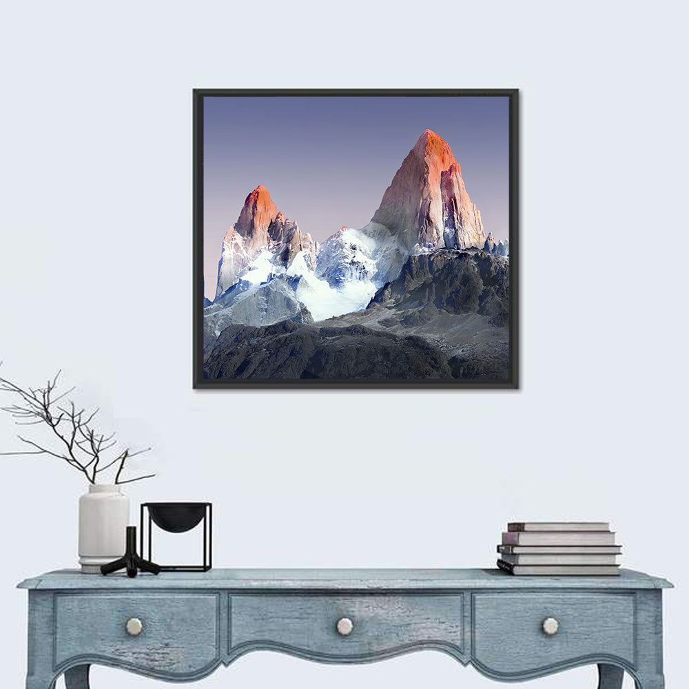 Mount Fitz Roy Wall Art in a room, square