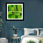 Verdant Rice Terrace Grid Wall Art