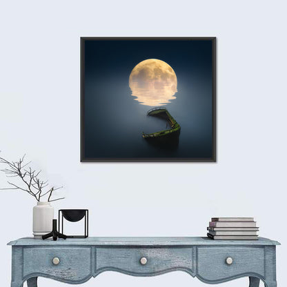 Moon & Broken Ship Wall Art