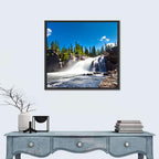 Misty Blue Waterfall Wall Art