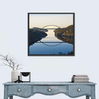 Svinesund Bridge at Golden Hour Wall Art