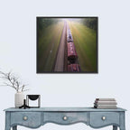 Freight Train Through Forest Wall Art