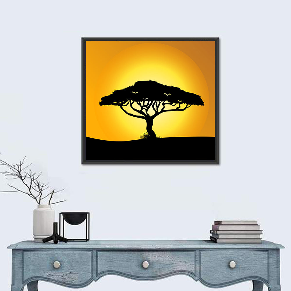 Tree at Sunset Wall Art