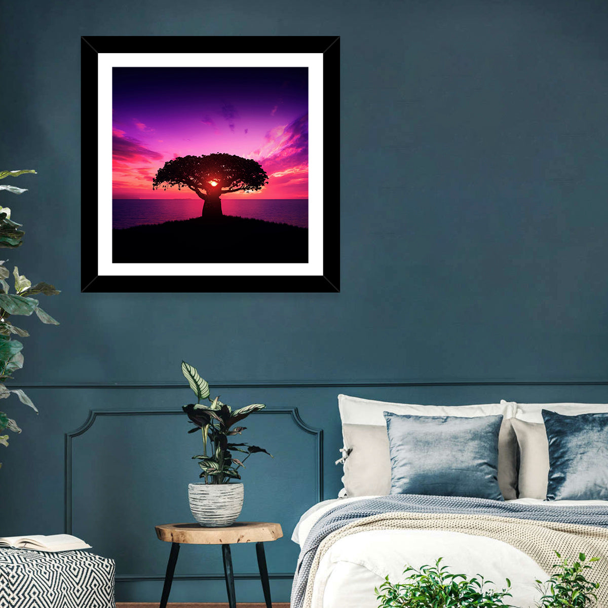Baobab Tree Sunset Wall Art