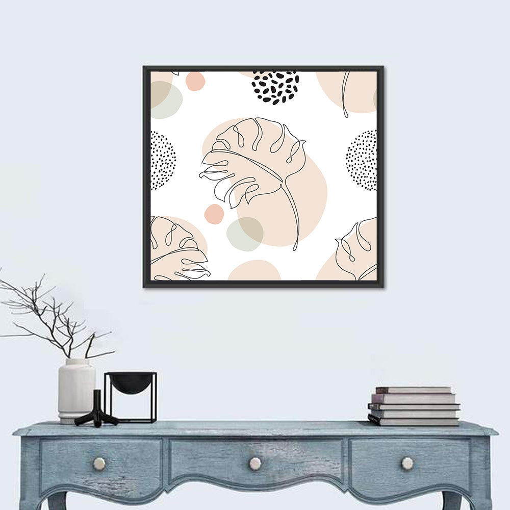Monstera Leaf Pattern Wall Art
