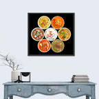 Six Indian Curry Bowls Wall Art