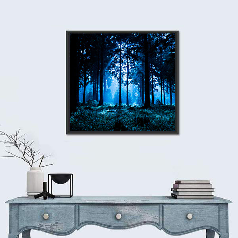 Thuringia Forest at Dusk Wall Art in a room, square
