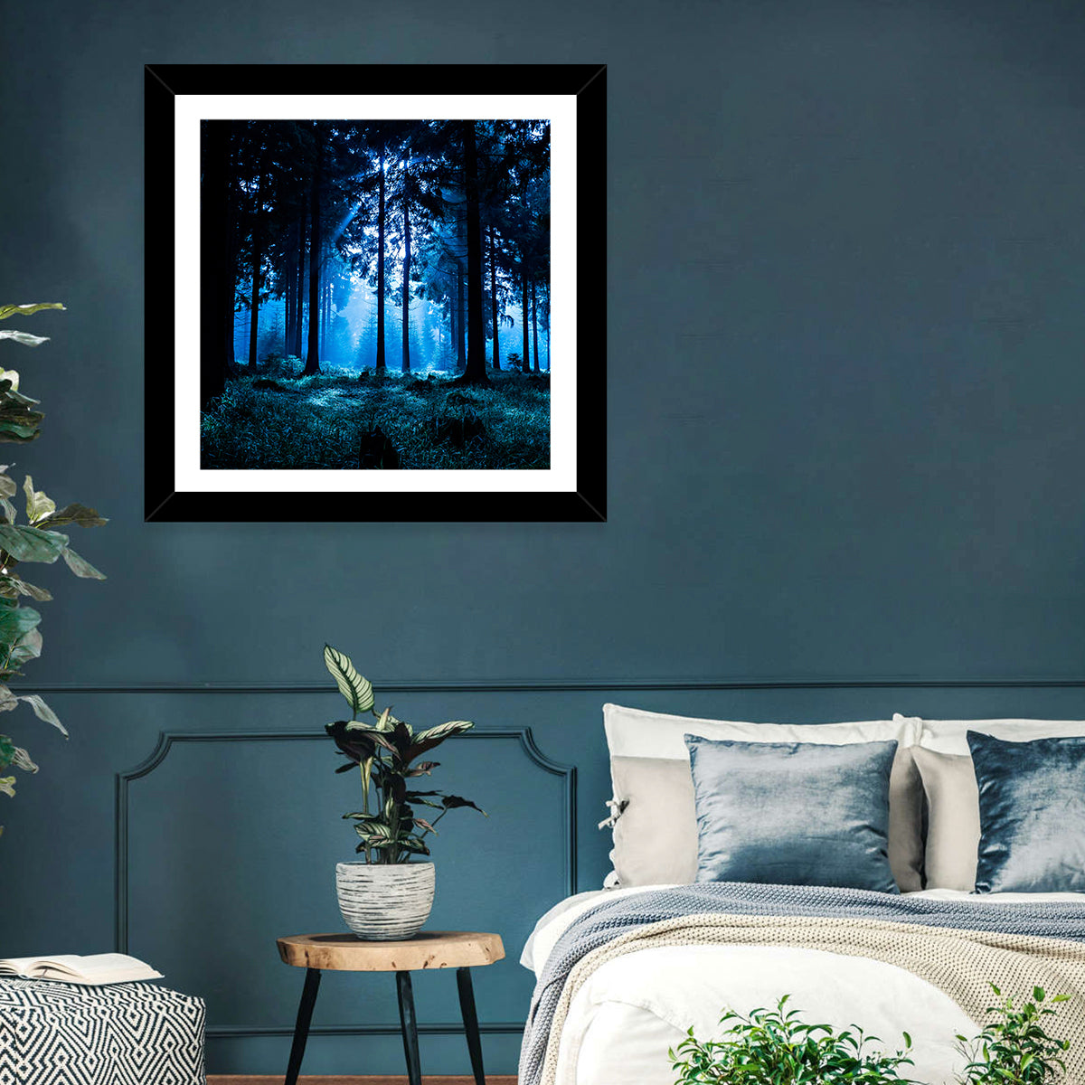 Thuringia Forest at Dusk Wall Art in a room, square