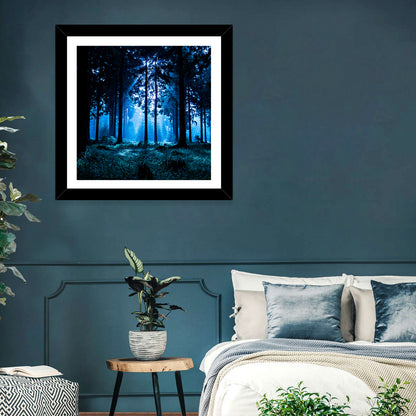 Thuringia Night Forest Wall Art