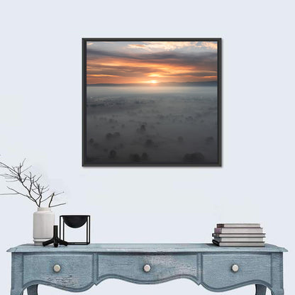 Rhine Plain Sunrise Wall Art