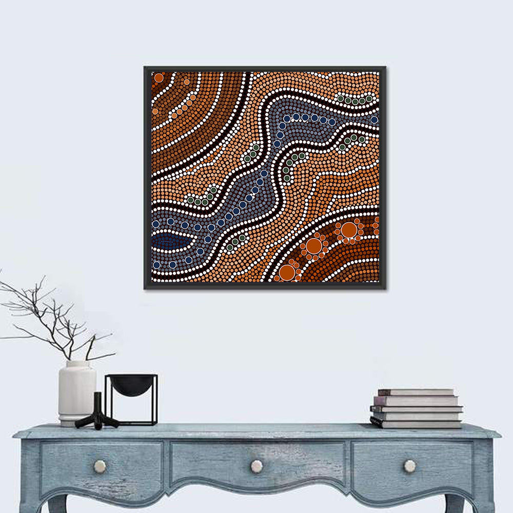 Aboriginal Style River Wall Art