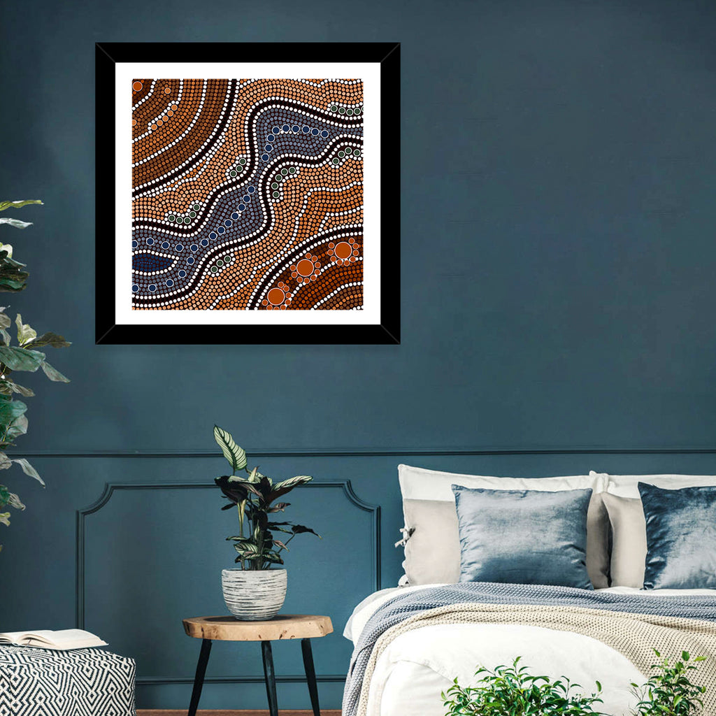 Rhythmic Dot River Wall Art