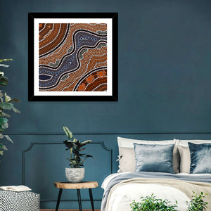 Aboriginal Style River Wall Art