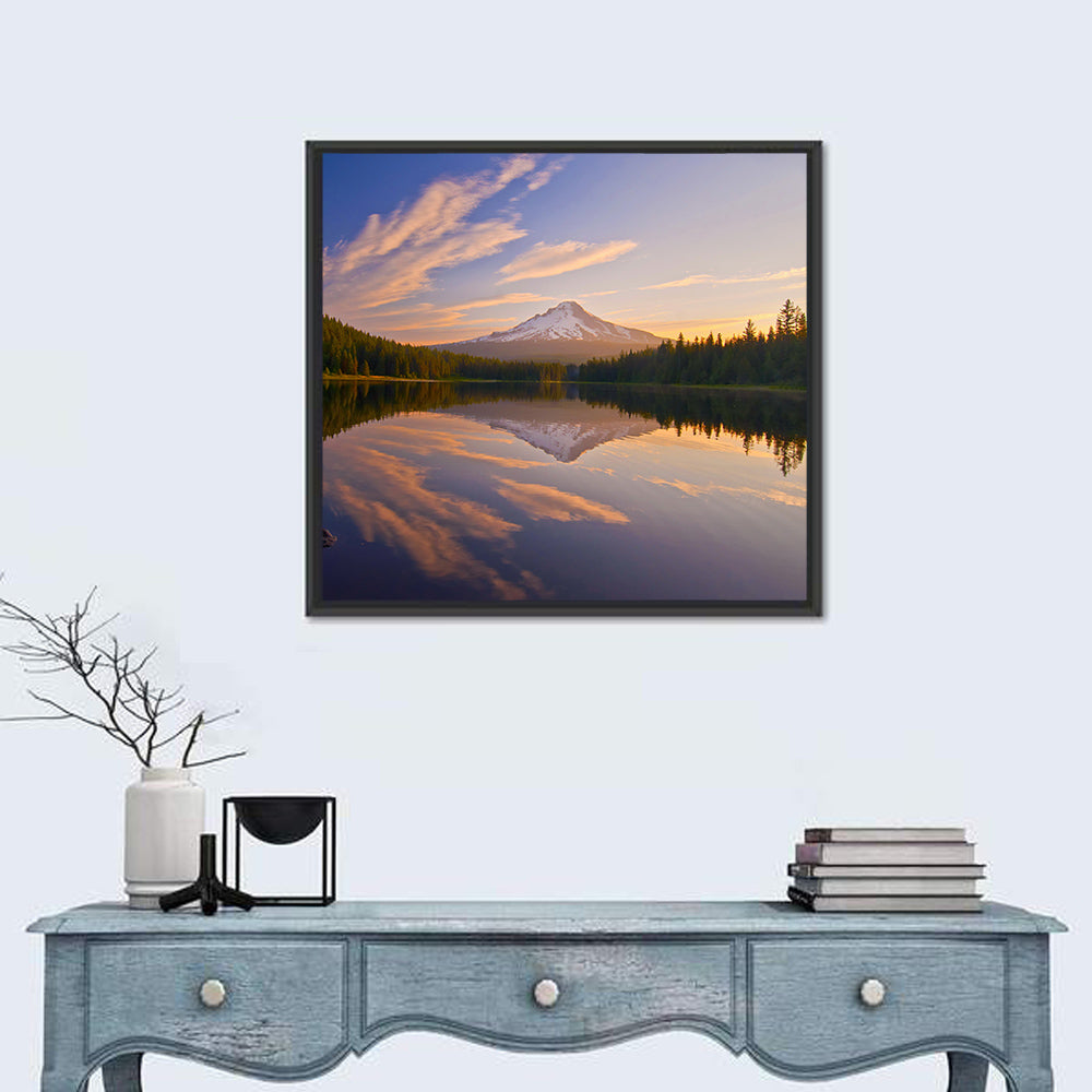 Mount Hood Reflection at Trillium Lake Wall Art