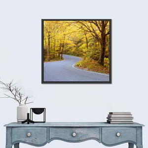 Road Through Fall Foliage Wall Art