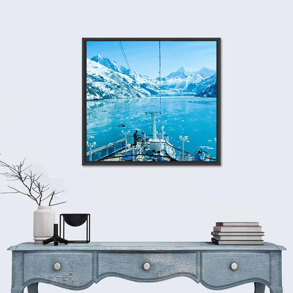 Bow View at Glacier Bay National Park Wall Art in a room, square