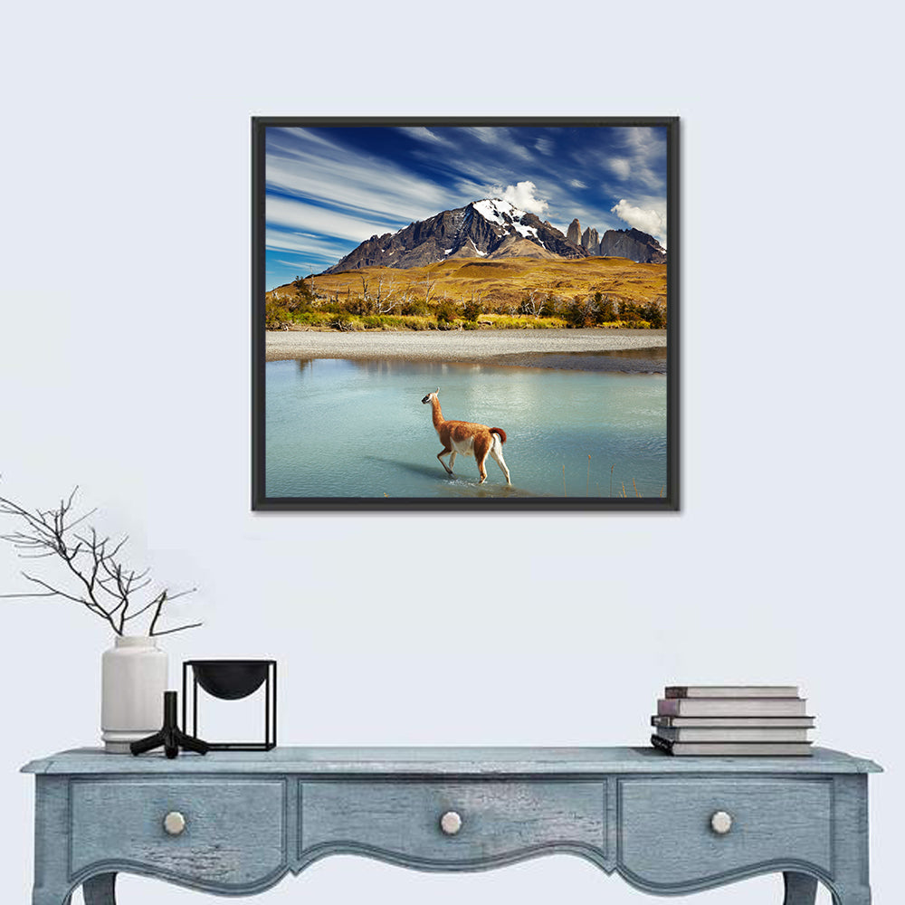 Torres Del Paine, Patagonia Wall Art in a room, square