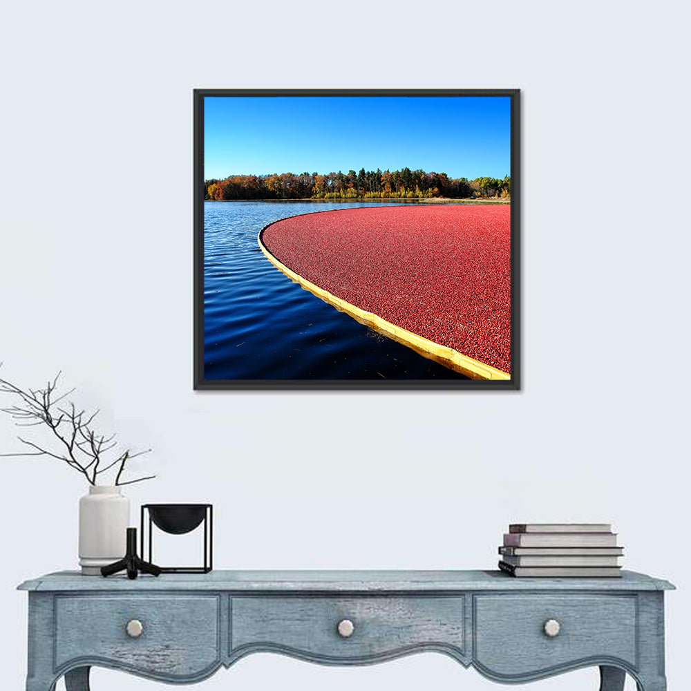 Flooded Cranberry Bog Wall Art in a room, square