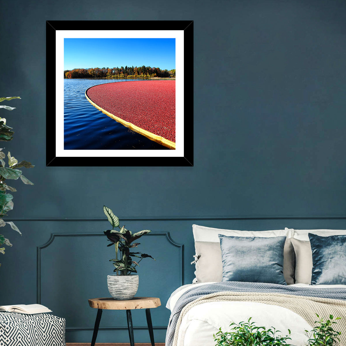 Flooded Cranberry Bog Wall Art in a room, square