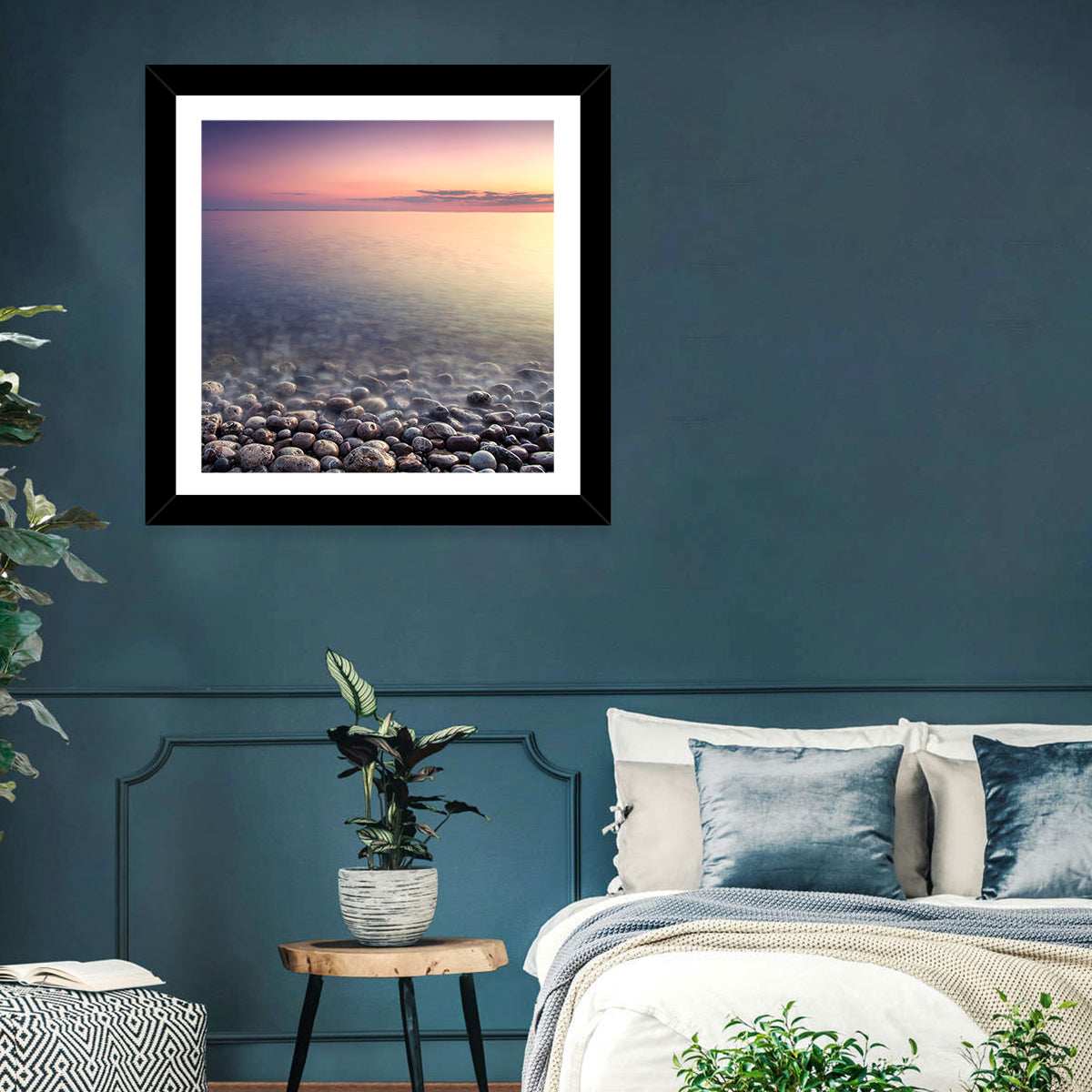 Pebbles Beach Sunset Wall Art