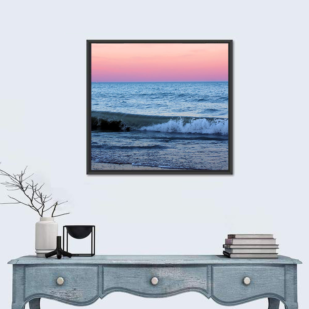Lake Michigan Sunset with Sailboat Wall Art